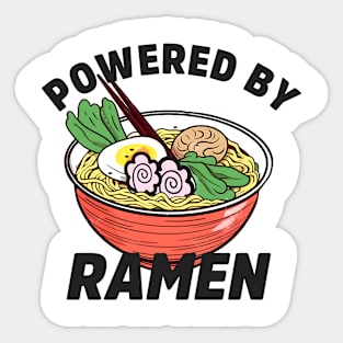 powered by ramen Sticker